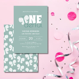 Convites Borboleta-borboleta primeiro aniversario Azul-poei