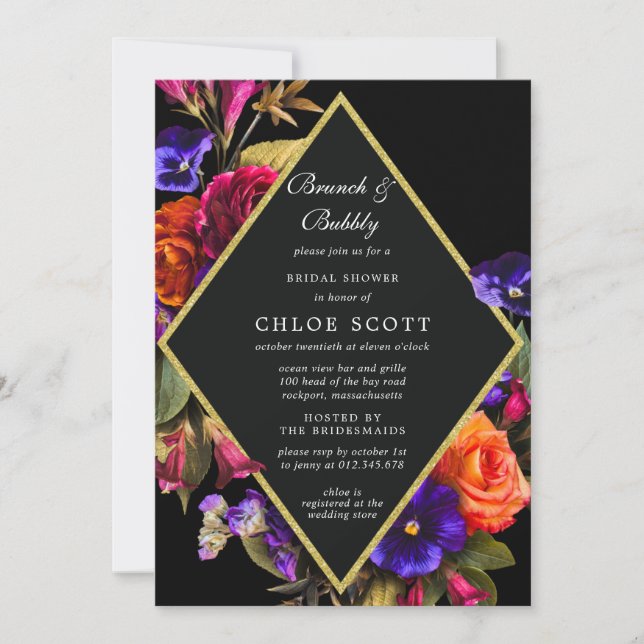 Convites Borboleta Borboleta Vermelha Roxa Laranja Roxo (Frente)