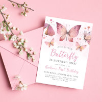 Borboleta Cor-de-Água Rosa Primeiro Aniversário