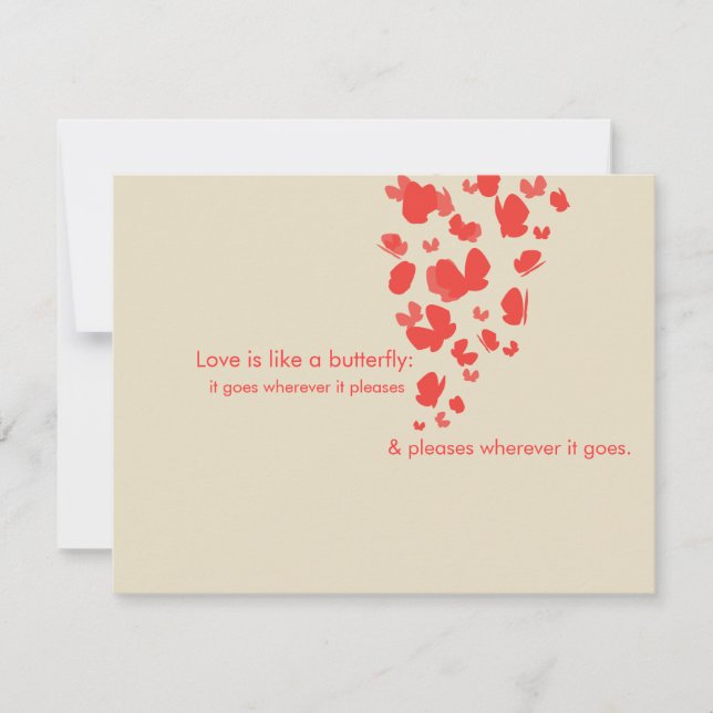 Convites Borboleta Coral Salve O Dia (Frente)