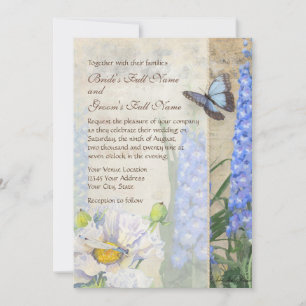 Convites Borboleta de Dragonfly Delphinium n