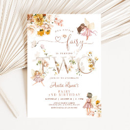 Convites Borboleta de fada segundo aniversário de flor selv