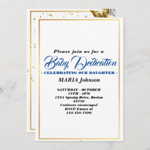 Convites Borboleta do bebê Watercolor Dedicação do bebê