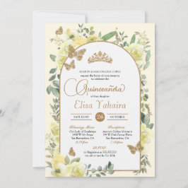 Convites Borboleta Dourada Amarela Sunny Aquecañera