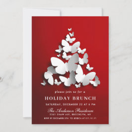 Convites Borboleta Elegante Monarca NATAL HOLIDAY BRUNCH