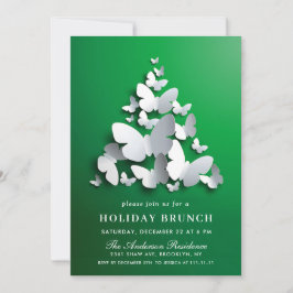 Convites Borboleta Elegante Monarca NATAL HOLIDAY BRUNCH