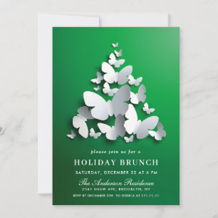Convites Borboleta Elegante Monarca NATAL HOLIDAY BRUNCH