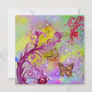 Convites BORBOLETA EM PURPLE FAÍSCAS Festa de Casamento Ele
