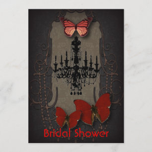 Convites borboleta-gótico-boi-paris vintage chandelier