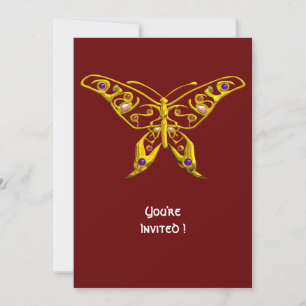 CONVITES BORBOLETA HIPER JOIA EM OURO COM PEDRAS PRECIOSAS