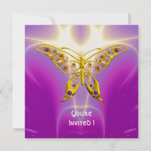 Convites BORBOLETA HIPER rosa fúcsia violeta champanhe