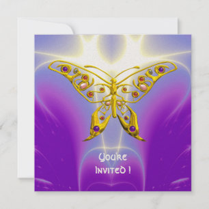 Convites BORBOLETA HIPER rósea fúcsia violeta champanhe