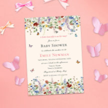 Borboleta no caminho | Chá de fraldas Floral Girl