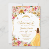Borboleta Quinceanera Blush Amarelo Cor-de-rosa
