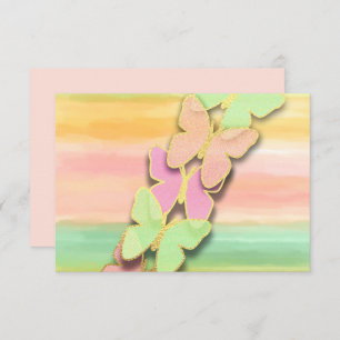 Convites Borboleta rosa cor-de-rosa verde-cor-de-rosa-borbo