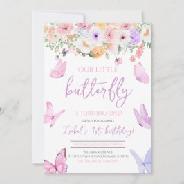 Convites Borboleta Rosa Púrpura Aniversário