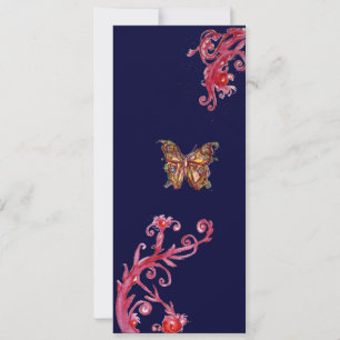 Convites BORBOLETA, vermelho brilhante azul