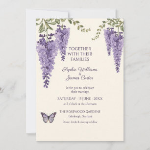 Convites Borboleta Wisteria Lavanda Casamento Provença