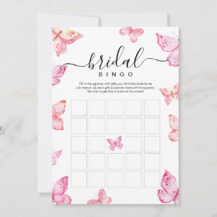 Convites Borboletas Bridal Bingo Chá