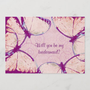 Convites borboletas cor-de-rosa