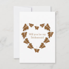 Convites Borboletas de chocolate Design Bridesmaid Request