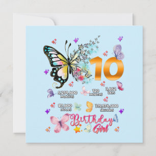 Convites Borboletas de dois dígitos 10 anos Borboletas eu