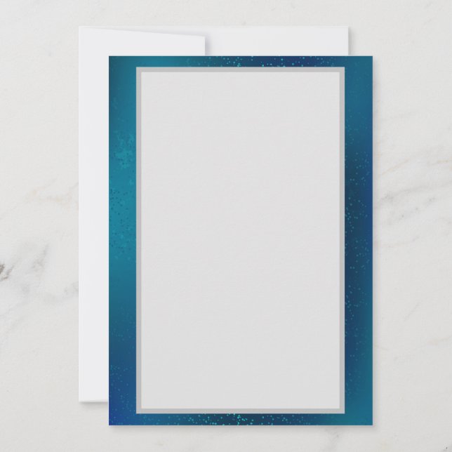 Convites Borboletas de Ouro em um fundo azul (Verso)