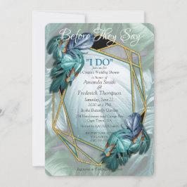 Convites Borboletas de Paraíso/Turquesa Tropical Splash