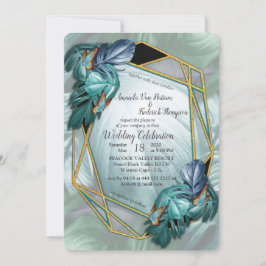 Convites Borboletas de Paraíso/Turquesa Tropical Splash