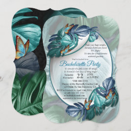 Convites Borboletas de Paraíso/Turquesa Tropical Splash