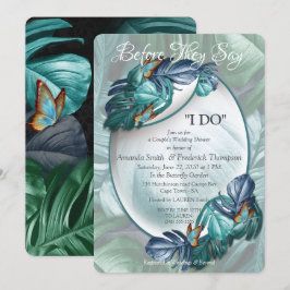 Convites Borboletas de Paraíso/Turquesa Tropical Splash