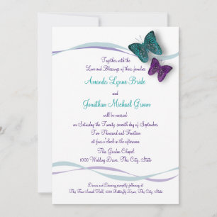Convites Borboletas e Fitas Casamento