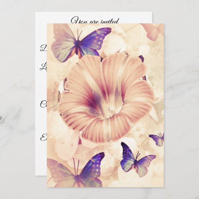 Convites Borboletas e Lilly (Frente/Verso)