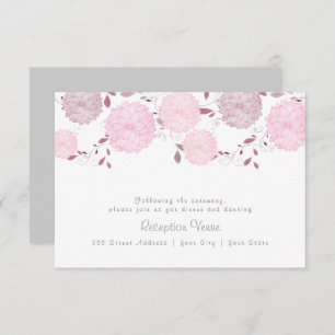 Convites Borboletas e reproduções de crisântemos cor-de-ros