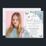 Convites Borboletas Florais Bebidas 16 16 pol<br><div class="desc">Personalize este encantador e doce convite de aniversário 16 com uma redação fácil e rápida,  basta pressionar o botão personalizá-lo para reorganizar e formatar o estilo e a colocação do texto. Itens correspondentes disponíveis no repositório! c) O Feliz Cat Studio</div>