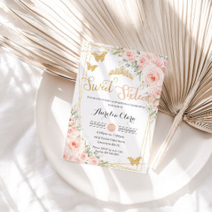 Convites Borboletas Flóridas de Campeão Rosa-Escamudo Doce 