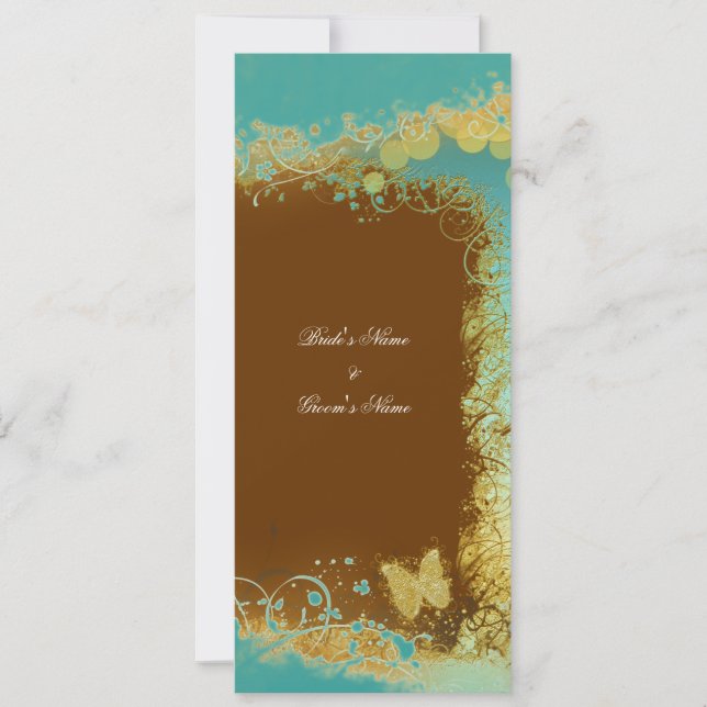 Convites Borboletas no tema do casamento - Crie o seu (Frente)