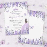 Borboletas Roxas Floral Quinceañera