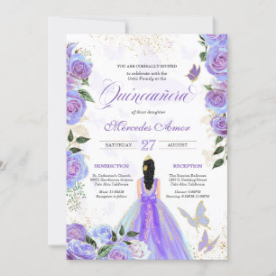 Convites Borboletas Roxas Iridescentes Mariposa Quinceanera