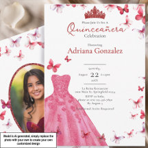 Borboletas Vermelhas Vestido Foto 15 XV Quinceaner