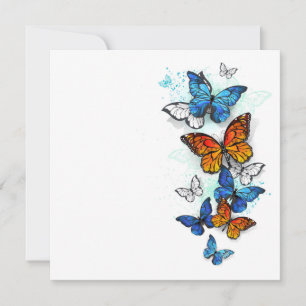 Convites Borboletas voadoras Morpho e Monarca
