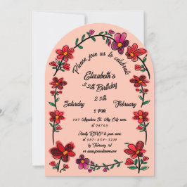 Convites Borda 35ª Festa de aniversário das Flores Whimsica