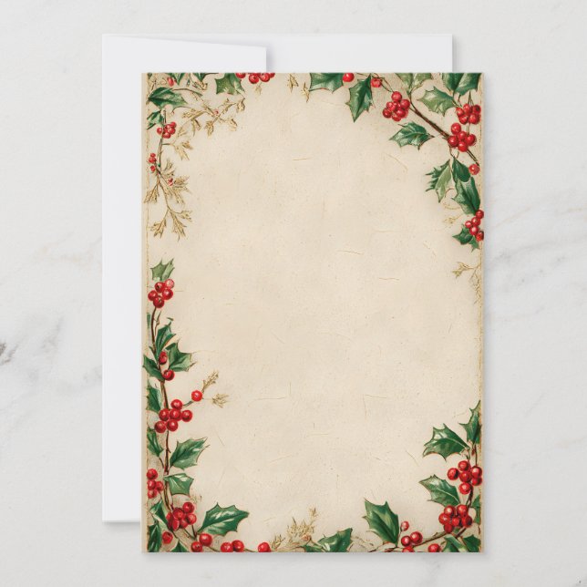 Convites Borda Completa Holly Garland (Frente)