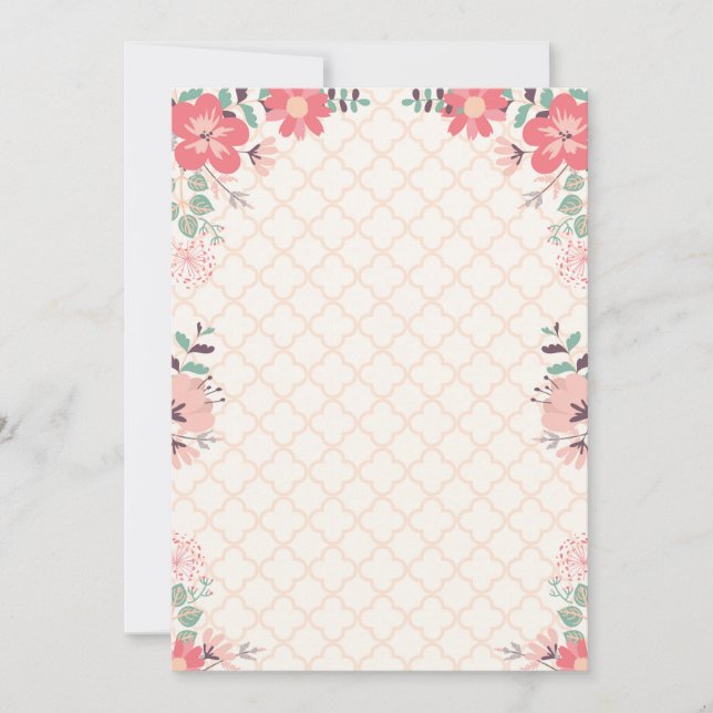 Convites borda de flores (Frente)