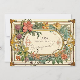 Convites Borda de Ornamentado Vitoriana de Flor Selvagem