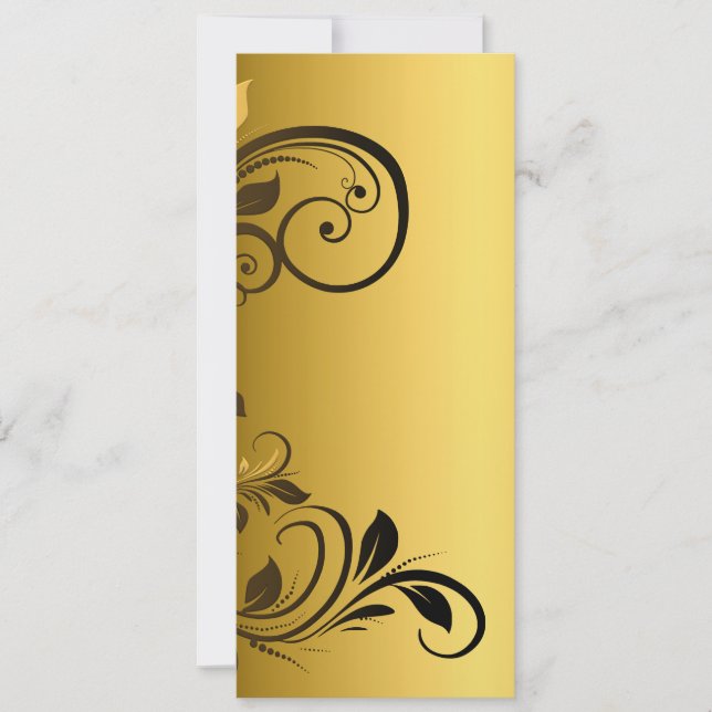 Convites Borda de Quadro de Flores (Frente)