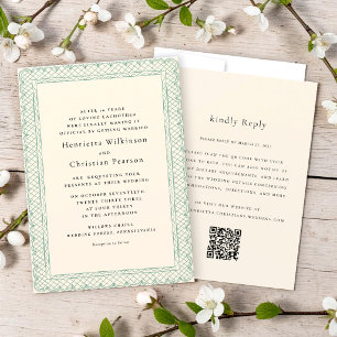 Convites Borda de Renda Delicada Creme Casamento