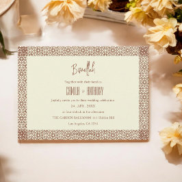 Convites Borda do Solteiro Geométrico Islâmico Russo de Bei