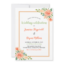 Borda Floral de Pêssego | Casamento