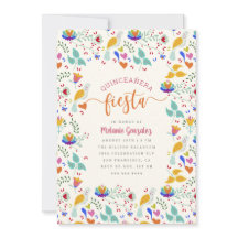 Bordado Mexicano Floral Quinceañera Fiesta